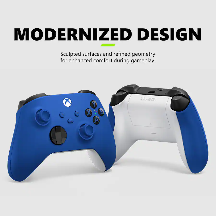 microsoft xbox wireless controller for xbox series x, xbox series s, xbox one, pcs, and cloud enabled devices shock blue open box good microsoft xbox wireless controller for xbox series x, xbox series s, xbox one, pcs, and cloud enabled devices shock blue open box good