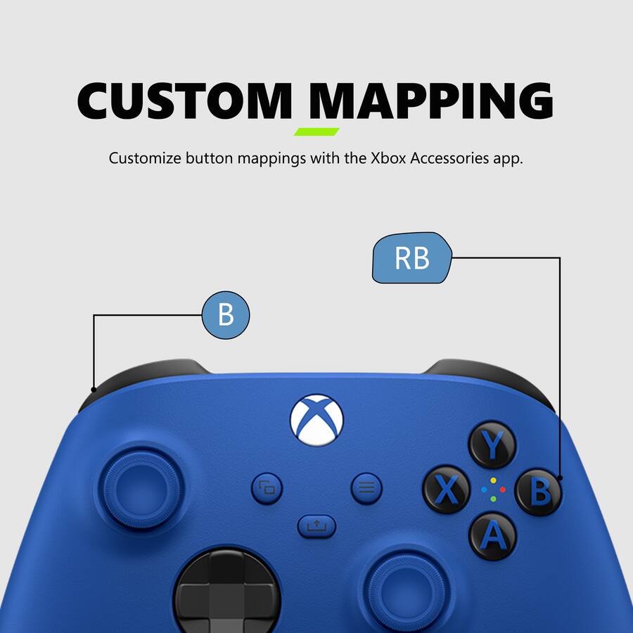 microsoft xbox wireless controller for xbox series x, xbox series s, xbox one, pcs, and cloud enabled devices shock blue open box good microsoft xbox wireless controller for xbox series x, xbox series s, xbox one, pcs, and cloud enabled devices shock blue open box good