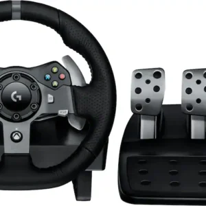 logitech g920 driving force racing wheel and pedals for xbox series x|s, xbox one, windows & mac black