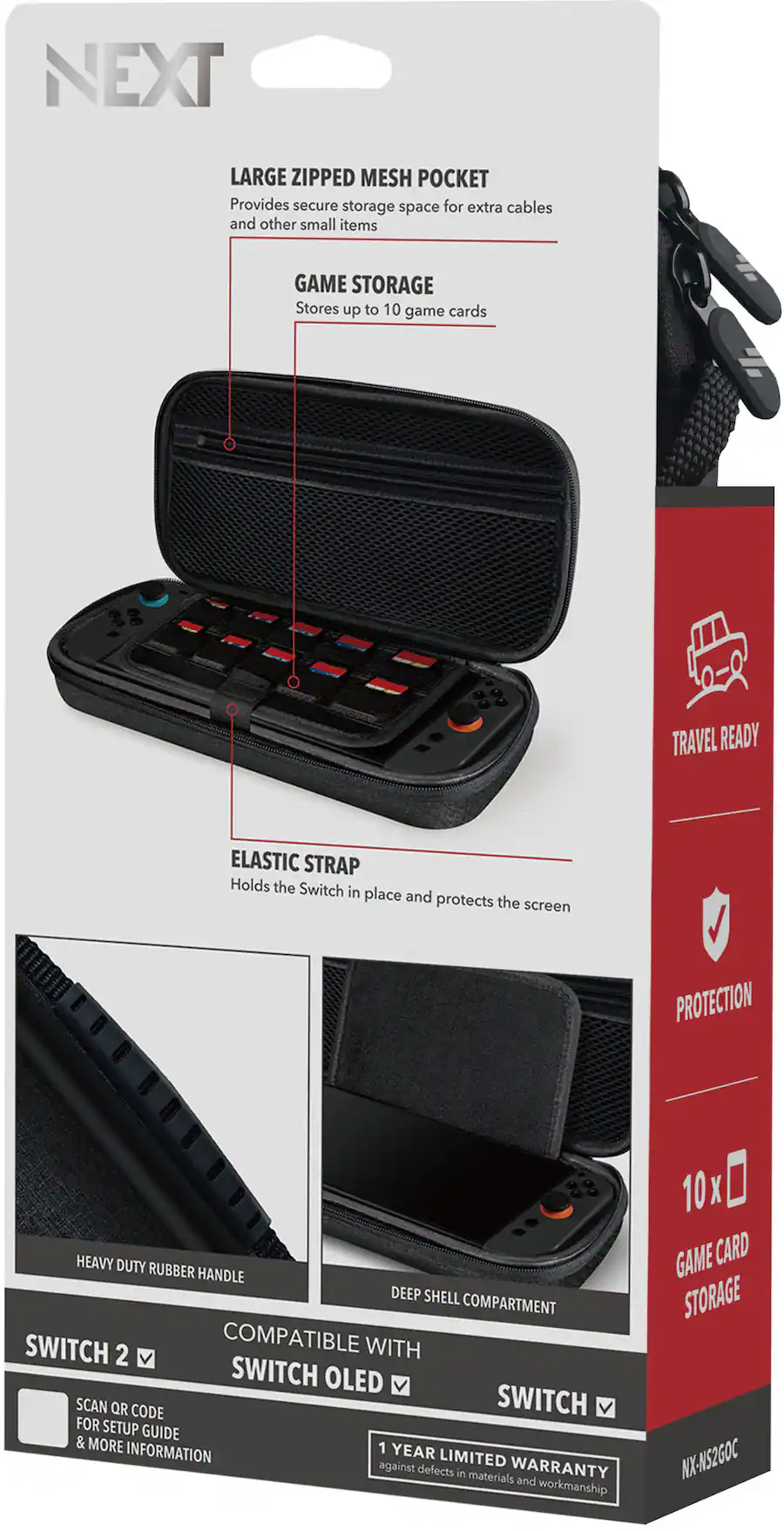 next deluxe go travel carry case for nintendo switch 2 & switch gray open box excellent next deluxe go travel carry case for nintendo switch 2 & switch gray open box excellent